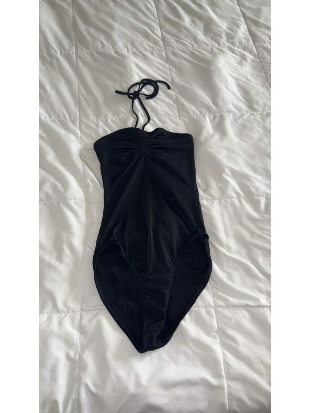 Black Halter Top Bodysuit Zara